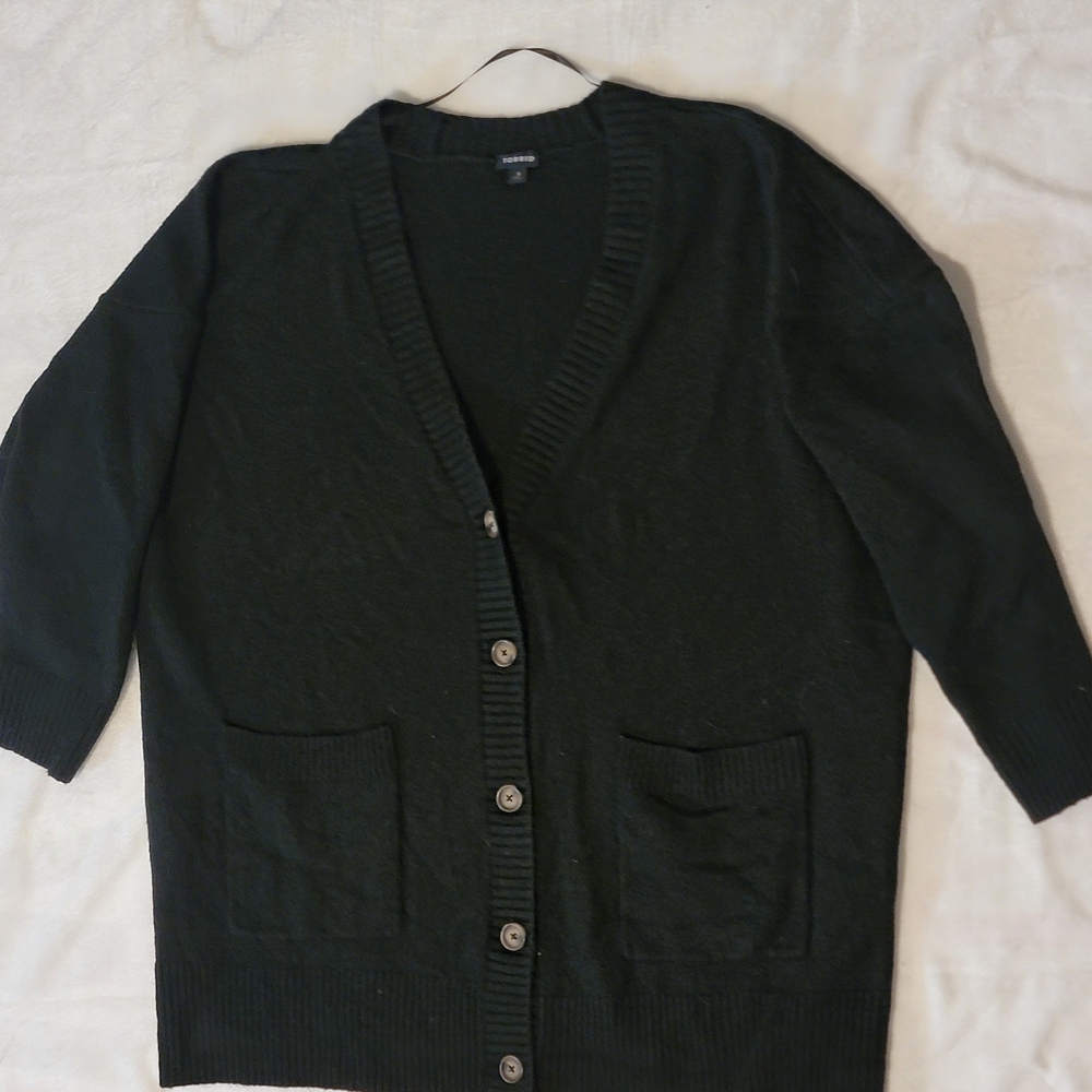 Torrid Black Boyfriend Cardigan Sweater